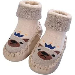 mikoniko Unisex Kids Soft Cotton Shoes Socks for New Born Baby Baby Girls Anti Skid Breathable Casual Booties Cute Stylish Flexible First Walking Shoe for Indoor & Outdoor Toddler - Multi Color-picture-21