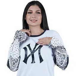 mikoniko Women's Loose Arm Sleeves Non-Slip Sun Protection Sleeve UPF 50+-picture-40