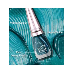 MILA BEAUTE Glaze Artist Water Proof Liquid Eyeliner With Vitamin E - 6 ml - Infinite Blue image 4