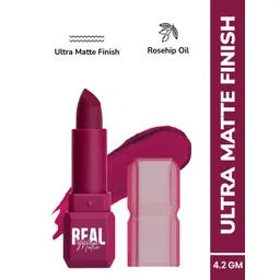 MILA BEAUTE Real Matte Long Lasting Lipstick With Rosehip Extract -4.2 g-Hollywood Pink 12-picture-32