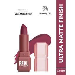 MILA BEAUTE Real Matte Long Lasting Lipstick With Rosehip Extract - Dusty Rose 09-picture-39