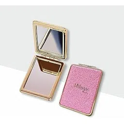 Milagro Beauty Foldable Vanity Hand Mirror – Dual Magnification Rectangular Makeup Mirror, 3X Magnifying Tabletop & Travel Compact Mirror for Grooming & Touch-Ups (Pink, Small Size)-picture-47