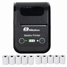 Milestone MPT-II 58mm 2inch Thermal Bluetooth Receipt Bill Printer With 10PCS Thermal Roll Thermal Receipt Printer-picture-10