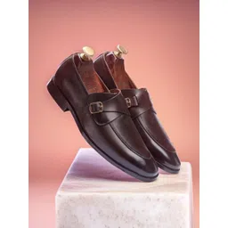 MILLE DOLLARI Men Leather Formal Monk Shoes-picture-21