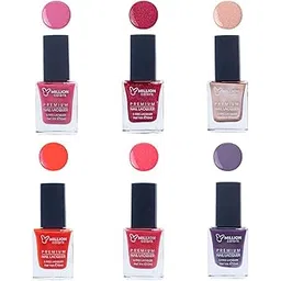 Million Colors Nail Polish Combo Pack of 6 | Long Lasting Nail Paint Quick Drying, Chip-Resistant, High Shine | Non Toxic & Paraben Free | Gift Set for Women (Multi 1, 10 ml)-picture-24