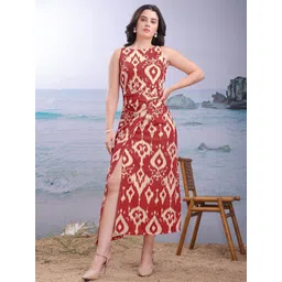 MILOST Print A-Line Maxi Dress-picture-32