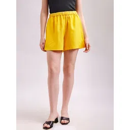 MILOST Women Loose Fit High-Rise Linen Shorts-picture-13