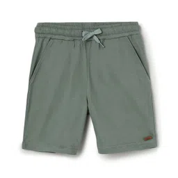 Milou Cotton Solid Side Pocket Shorts - Olive Green-picture-24