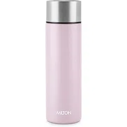 MILTON Glide 1000 Stainless Steel Water Bottle 1 LTR, Single Walled, ISI Certified I Leak Proof Lid, Rust Proof I for School, Office, Gym I Light Pink-picture-11