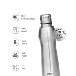 Milton Elate 1000 Stainless Steel 2 Pieces Water Bottle 880 ml Each image 5