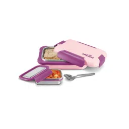 Milton Pink Inner Stainless Steel Lunch Box with Clip Lock Lid - Set of 2-picture-17