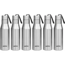 milton Super 1000 Single Wall Stainless Steel Bottle, Set of 6, 1000 ml Each, Silver 1000 ml Bottle-picture-11
