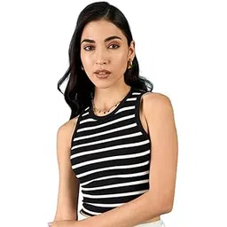 mimmy kids Tank Top for Women - Sleeveless Women's Tank Top for Gym Wear Sports Vest Striped Tank Top Slim Flit-picture-13