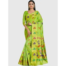 Mimosa Green Woven Sarees With Blouse-picture-34