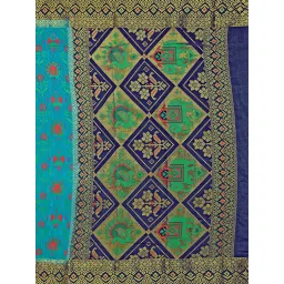 Mimosa Sky Blue Woven Sarees With Blouse image 5