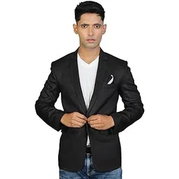 minaar creations Men's Slim Fit Breasted Solid Blazer-picture-36