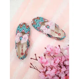 Minesole Girls Woven Design PU Flatforms-picture-17