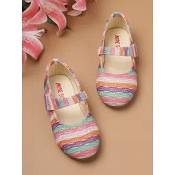 Minesole Girls Woven Design PU Flatforms-picture-40