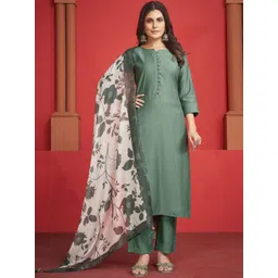 MINGORA Women Regular Kurti with Palazzos & With Dupatta-picture-33