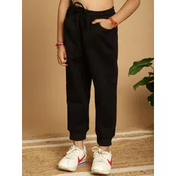 MINI & MING Girls Relaxed Low-Rise Easy Wash Pleated Trousers-picture-15