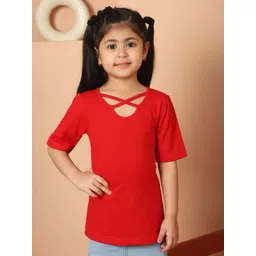 MINI & MING Solid Round Neck Cotton Top-picture-41