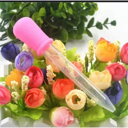 Mini Baby Silicone Baby Medicine Feeder Dropper Graduated Pipette Liquid Food Dropper (5 ml) (Pack of 2, Pink) image 2