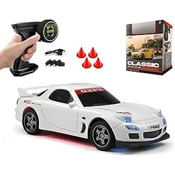 Mini Classic RC Drift Car with Gyro, 1/43 Scale Remote Control Car High Speed Racing Micro Small with Full Proportional RTR 2.4GHz Remote Car Mazada JDM Rx7 Model car-image-28