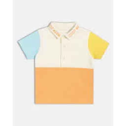 mini klub Collar-Neck Knitted Cotton Polo T-Shirt image 1