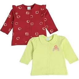 Mini Klub Girls Green/Red Front Open Vest Girls Green/Red Front Open Vest (Pack of 2)-picture-16