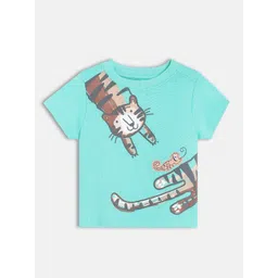 MINI KLUB Boys Animal Printed Round Neck Cotton T-shirt-picture-46