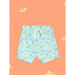 MINI KLUB Boys Blue Pack Of 3 Pure Cotton Printed Shorts-picture-18