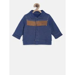 MINI KLUB Boys Blue Solid Denim Jacket-picture-31