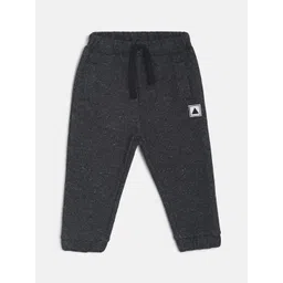 MINI KLUB Boys Charcoal Grey Solid Joggers-picture-46