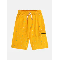 MINI KLUB Boys Conversational Printed Mid-Rise Pure Cotton Shorts-picture-18