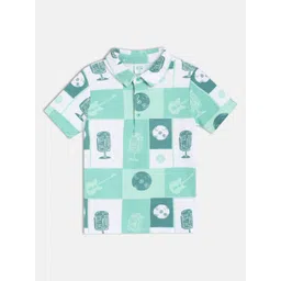 MINI KLUB Boys Conversational Printed Polo Collar Cotton T-shirt-picture-21