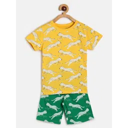 MINI KLUB Boys Conversational Printed Pure Cotton T-shirt With Shorts-picture-17