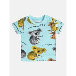 MINI KLUB Boys Conversational Printed Round Neck Cotton T-shirt-picture-25