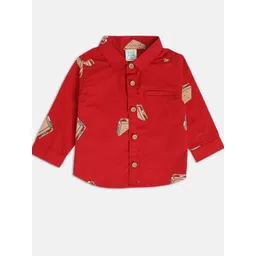 MINI KLUB Boys Conversational Printed Spread Collar Casual Pure Cotton Shirt-picture-28