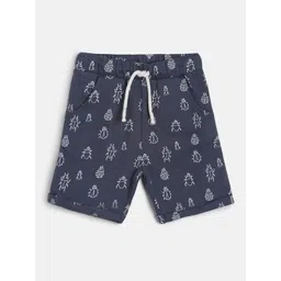 MINI KLUB Boys Grey Floral Printed Regular Shorts-picture-37