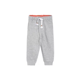 MINI KLUB Boys Grey Melange Solid Joggers-picture-32