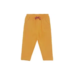 MINI KLUB Boys Mustard Yellow Solid Track Pants-picture-29