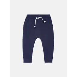 MINI KLUB Boys Navy Blue Solid Pure Cotton Joggers-picture-45
