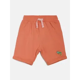 MINI KLUB Boys Orange Solid Regular Fit Regular Shorts-picture-22