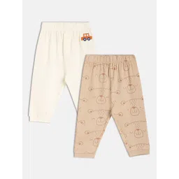 MINI KLUB Boys Pack Of 2 Printed Cotton Joggers Trousers-picture-39