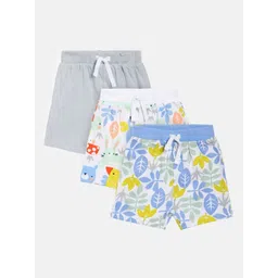 MINI KLUB Boys Pack of 3 Conversational Printed Pure Cotton Shorts-picture-22