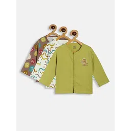 MINI KLUB Boys Pack of 3 Conversational Printed Round Neck Cotton T-shirts-picture-37