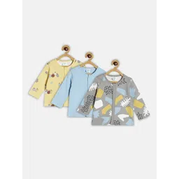 MINI KLUB Boys Pack Of 3 Humour and Comic Printed Pure Cotton T-shirts-picture-40