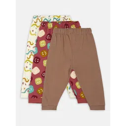 MINI KLUB Boys Pack Of 3 Mid-Rise Easy Wash Pure Cotton Lounge Pant Joggers-picture-15