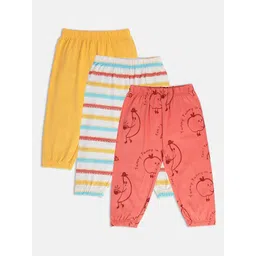 MINI KLUB Boys Pack Of 3 Printed Pure Cotton Lounge Pants-picture-22
