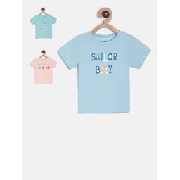 MINI KLUB Boys Pack of 3 Printed Round Neck Pure Cotton T-shirt-picture-47
